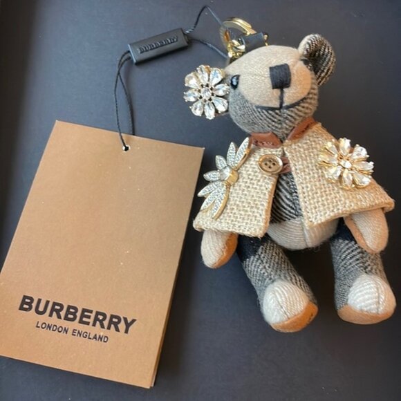 BURBERRY Bear 🐻 key chain bag charm with tag and box - Picture 1 of 10
